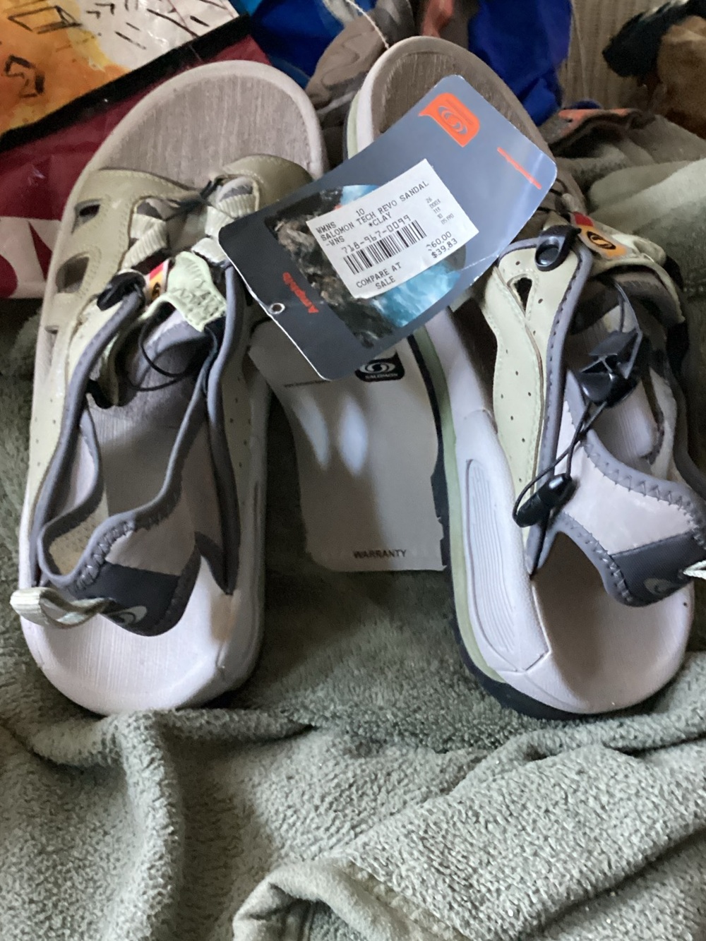 Adults  Gray Outdoor Sport Sandals - Lightweight Secure Fit NWT